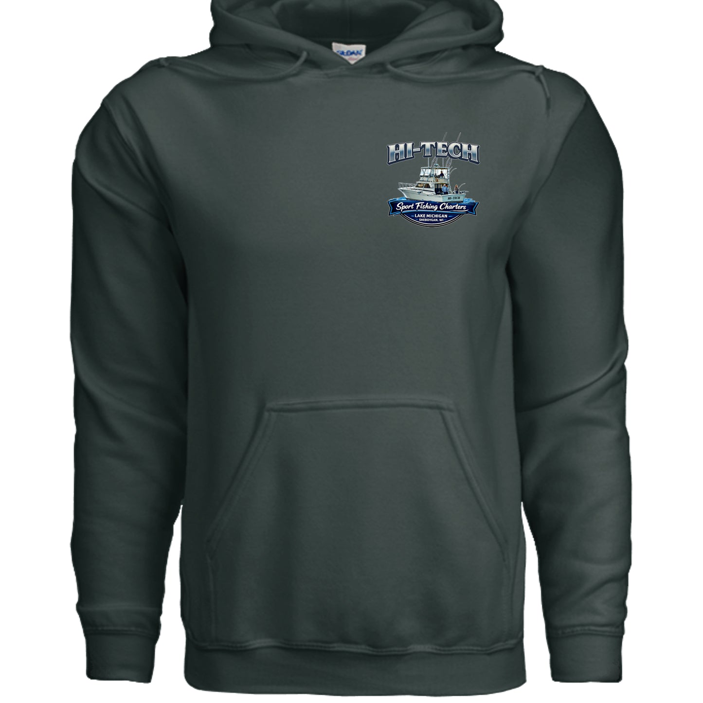 Fan Charcoal Heather - G185 - FRONT
